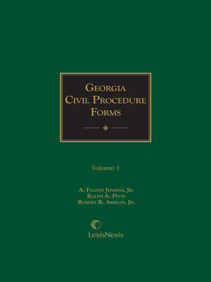 cover image of Georgia Civil Procedure Forms